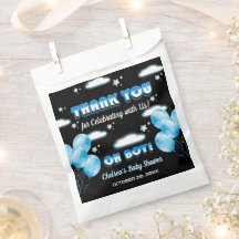Cute Oh Boy Night Blue Balloons Baby Shower modern