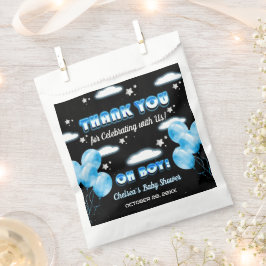 Bolsa De Papel Cute Oh Boy Night Blue Balloons Baby Shower modern