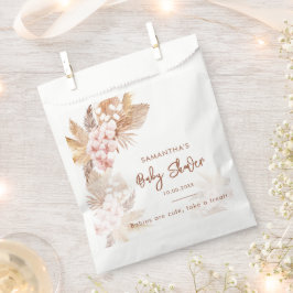 Bolsa De Papel Cute Pampas Grass Boho Chica Baby Shower