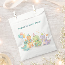 Bolsa De Papel Cute Pastel Watercolor Dinosaurs Birthday