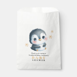 Bolsa De Papel Cute Penguin Baby Shower