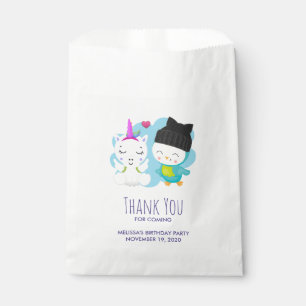Bolsa De Papel Cute Personalizados Pals - Feliz cumpleaños de Uni
