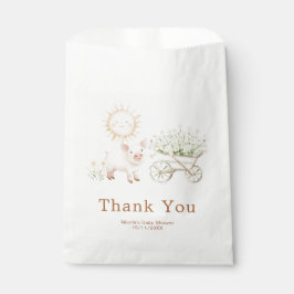 Bolsa De Papel Cute Pig Wheelbarrow Baby Shower Baby Shower 