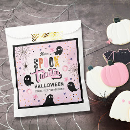 Bolsa De Papel Cute Pink Black Sweet Spooky Halloween Ghost 