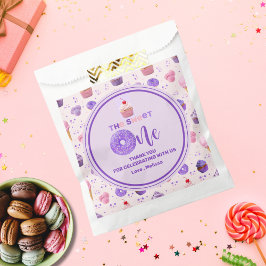 Bolsa De Papel Cute Pink Morple Sweet One Pattern Cumpleaños