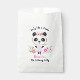 Bolsa De Papel Cute Pink Panda Girls Birday Party