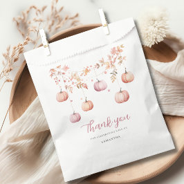 Bolsa De Papel Cute Pink Pumpkin Girl Baby Shower