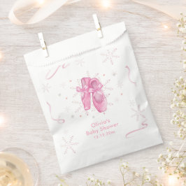 Bolsa De Papel Cute Pink Snowflake Ballerina Girl Baby Shower 