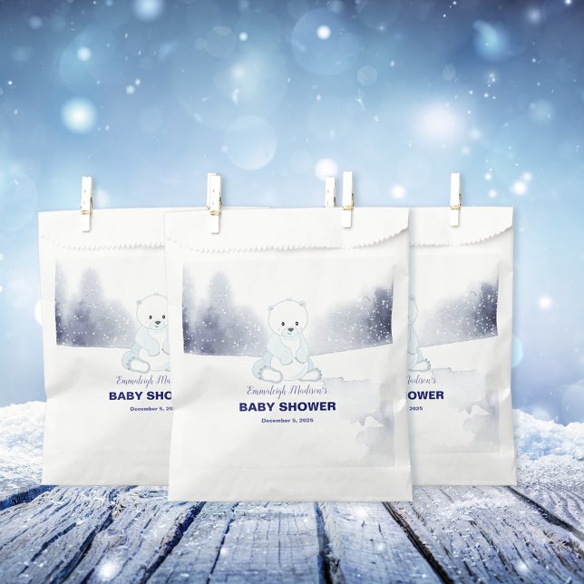 Bolsa De Papel Cute Polar Bear Baby Shower (Subido por el creador)