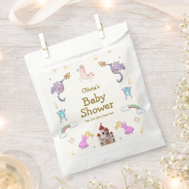 Bolsa De Papel Cute Princess Dragon Unicorn Baby Shower