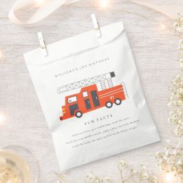 Bolsa De Papel Cute Red Firetruck Engine Niños Divertidos Hechos 