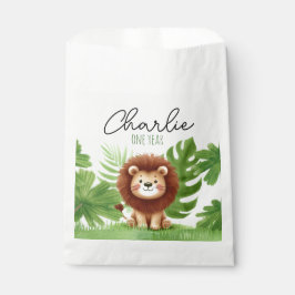 Bolsa De Papel Cute Safari Lion Birthday