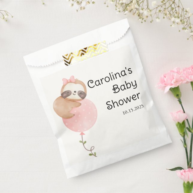 Bolsa De Papel Cute Slote Baby Girl Baby Shower (Sellado)