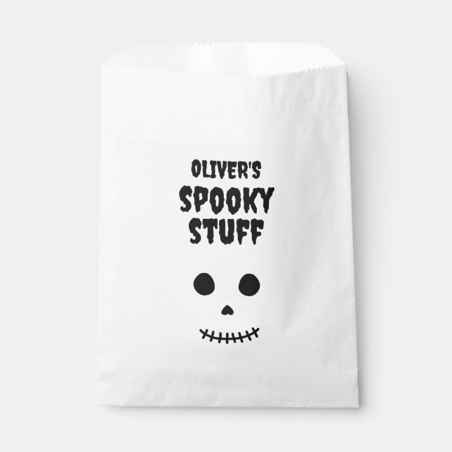 Bolsa De Papel Cute Spooky Studs Kids Halloween Skull (Anverso)