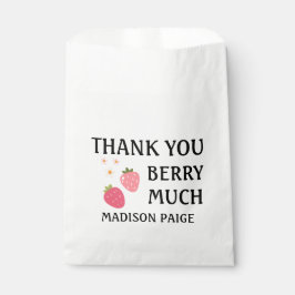 Bolsa De Papel Cute Strawberry Pink Girls Birthday Favor Bags