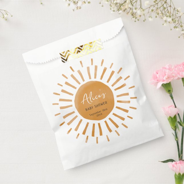 Bolsa De Papel Cute Sunshine Boho Baby Shower (Sellado)