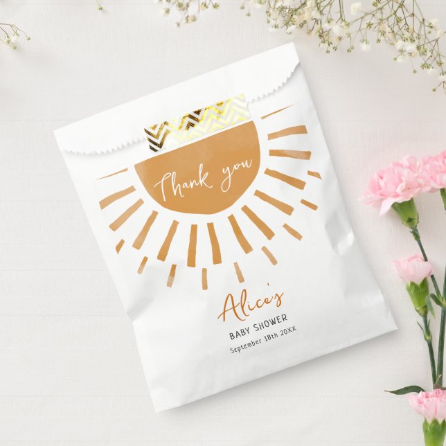 Bolsa De Papel Cute Sunshine Boho Baby Shower (Sellado)