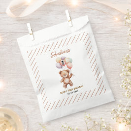 Bolsa De Papel Cute Teddy Bear 1st Birthday | Sweet Bear 