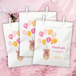 Bolsa De Papel Cute Teddy Bear Balloon Baby Shower Gracias