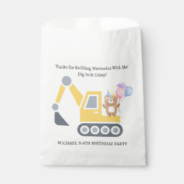 Bolsa De Papel Cute tema de construcción fiesta de cumpleaños