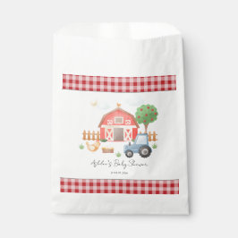 Bolsa De Papel Cute Watercolor Barn Farm Animals Baby Shower 