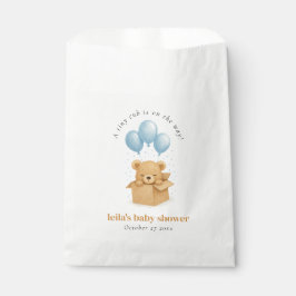 Bolsa De Papel Cute Watercolor Blue Balloon Bear Boy Baby Shower