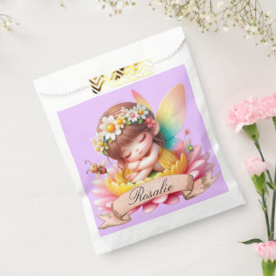 Bolsa De Papel Cute Whimsical Floral Sweets Dreams Sleeping Fairy