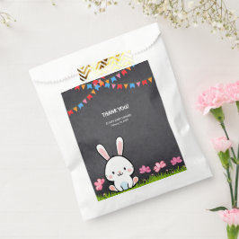 Bolsa De Papel Cute White Chalkboard Bunny Baby Shower