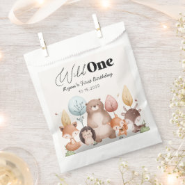 Bolsa De Papel Cute Wild One Forest Woodland Animals Cumpleaños