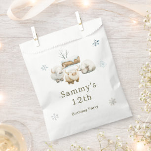 Bolsa De Papel Cute Winter Arctic Cow Birday