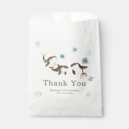 Bolsa De Papel Cute Winter Arctic Whale Birthday Party