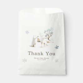 Bolsa De Papel Cute Winter Arctic Wolf Baby Shower