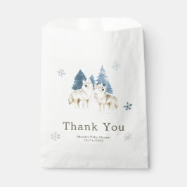 Bolsa De Papel Cute Winter Arctic Wolf Baby Shower