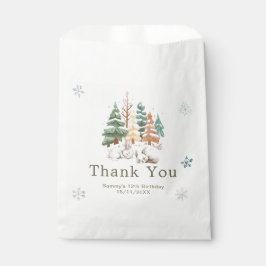 Bolsa De Papel Cute Winter Rabbits Birthday Party