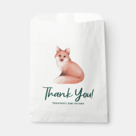 Bolsa De Papel Cute Woodland Fox Baby Shower Gracias