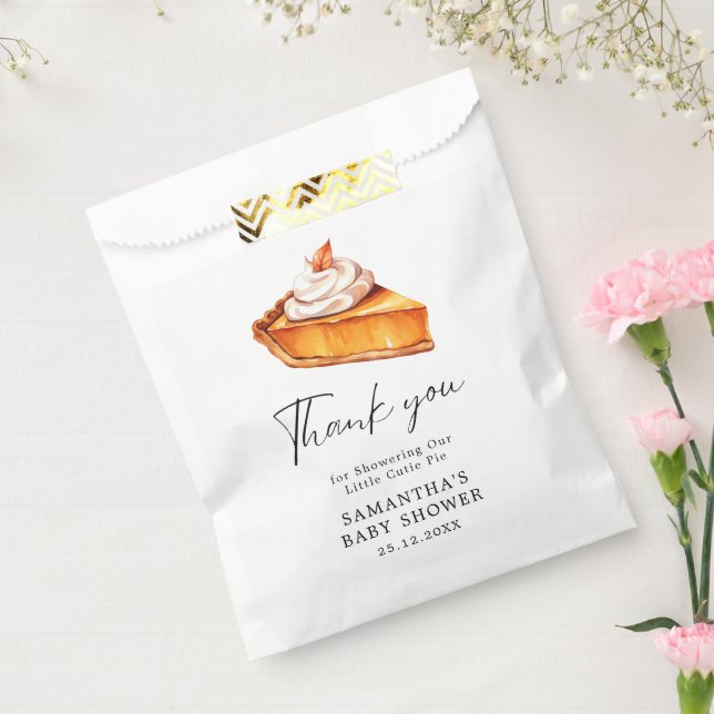 Bolsa De Papel Cutie Pimpkin Fall Baby Shower (Sellado)