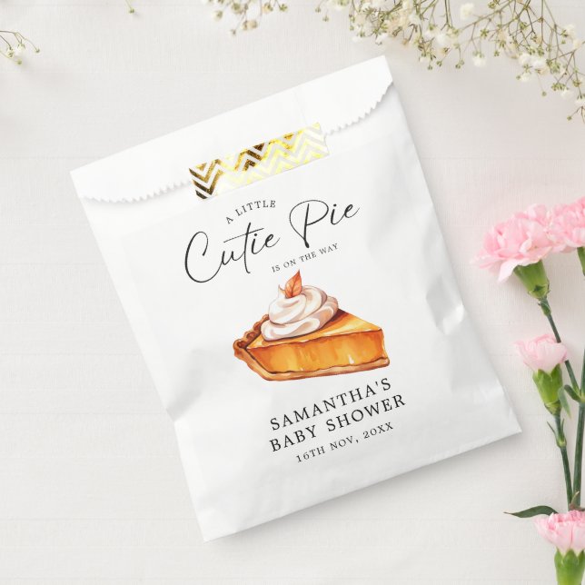 Bolsa De Papel Cutie Pimpkin Fall Baby Shower (Sellado)