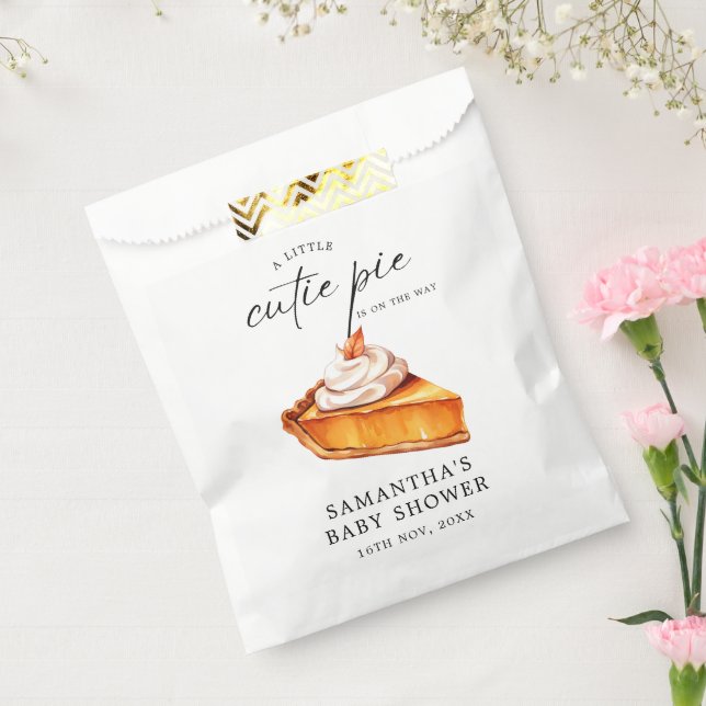 Bolsa De Papel Cutie Pimpkin Fall Baby Shower (Sellado)