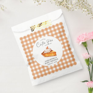 Bolsa De Papel Cutie Pimpkin Fall Gingham Baby Shower
