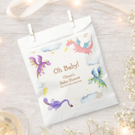 Bolsa De Papel Cuto Fairytale Magic Dragon Baby Shower