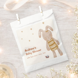 Bolsa De Papel Cuto Minimalista Boho Bunny Toy Baby Shower