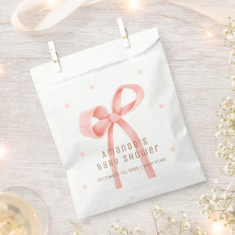 Bolsa De Papel Cuto Oh bebé Polka Dot Bow Baby Shower