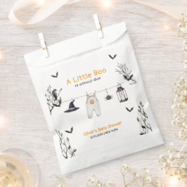 Bolsa De Papel Cuto Pequeño Boo Clothesline Baby Shower