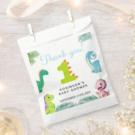 Bolsa De Papel Cuto pequeño Dino Baby Shower