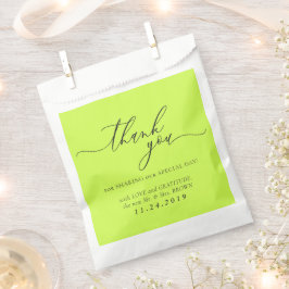 Bolsa De Papel Cyber Lime Jet Black Formal Minimalist Wedding