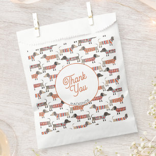 Bolsa De Papel Dachshund Dog Gracias Personalizado