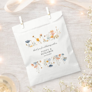 Bolsa De Papel Dainty Floral Wildflower Boda