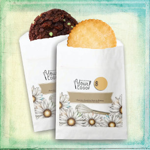Bolsa De Papel Daisies whisk embalaje de panadería personalizada