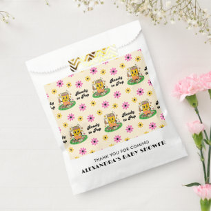 Bolsa De Papel Dalia Groovy Moderna Rosa Amarillo Está Lista para