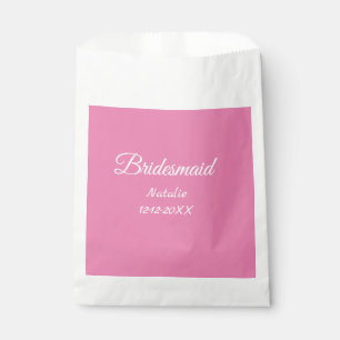 Bolsa De Papel Damas de honor rosa minimalista simple agregar nom